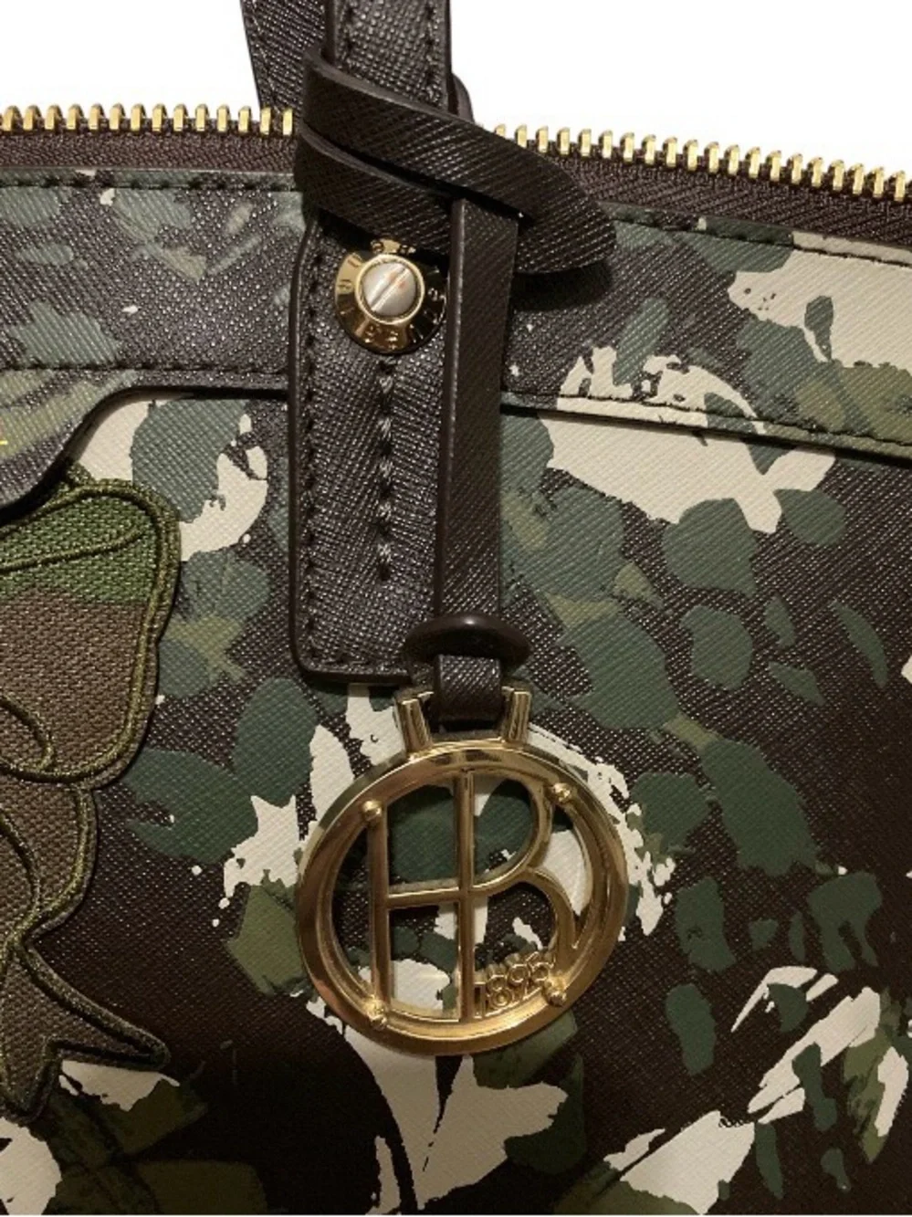 Henri Bendel Custom Patch Camo Satchel - Picture 5 of 14